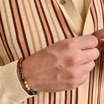 Load image into Gallery viewer, patchwork bracelet made of brown beads
